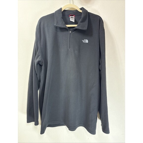 (R3) North Face Men’s Fleece Pullover Sweatshirt Sz XXL,1/4 Zip Long Sleeve Blue - Picture 4 of 14